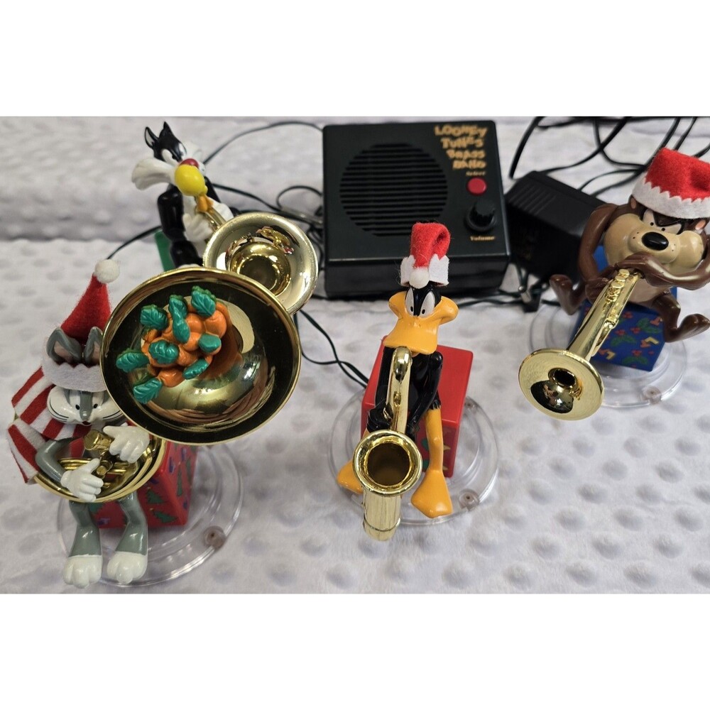 Bugs Bunny Looney Tunes Brass Band 1995 Mr. Christmas Tested Works Video Showing